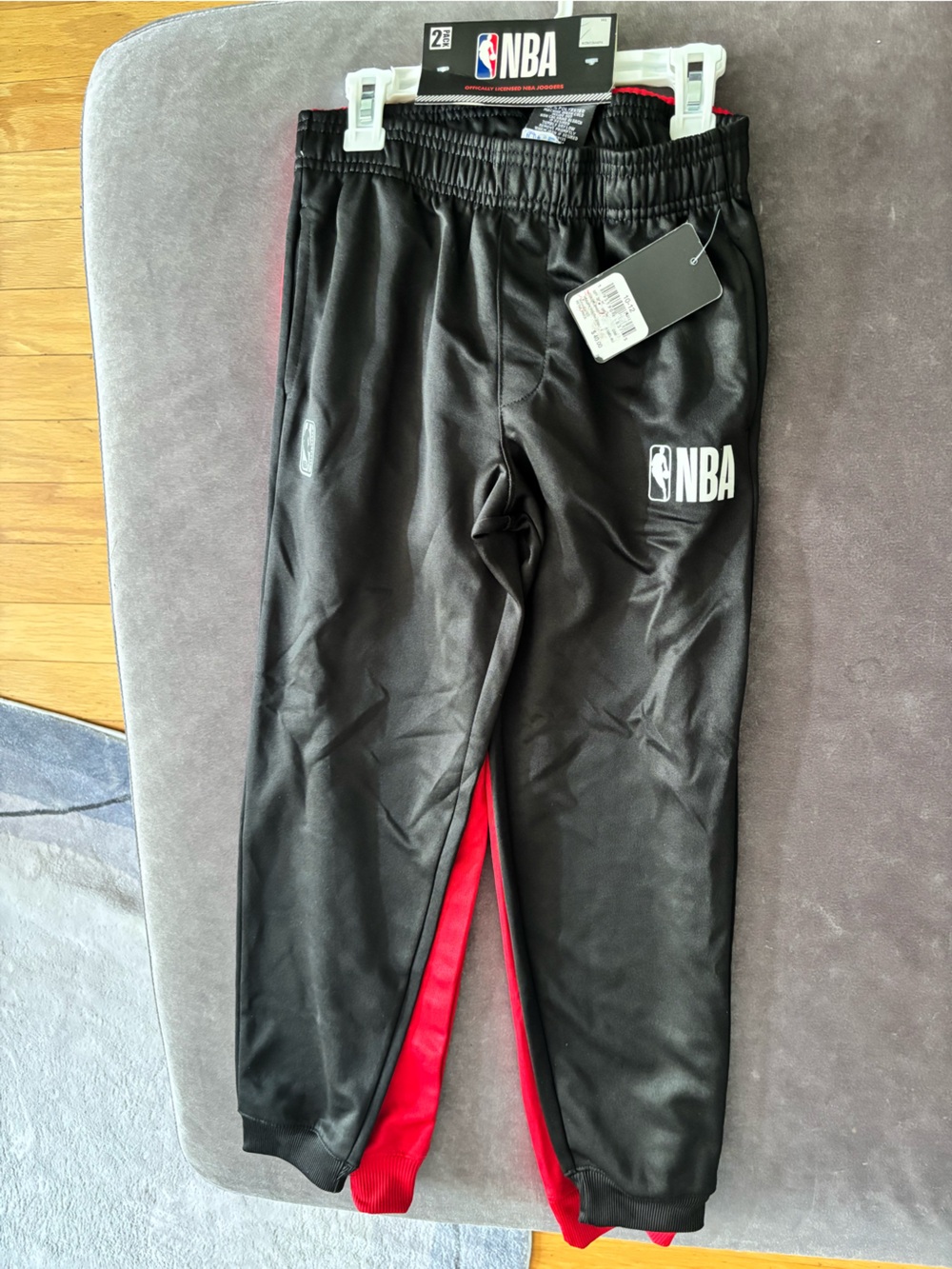 NBA 2-Pack of Sweatpants Joggers in Black and Red, NWT
